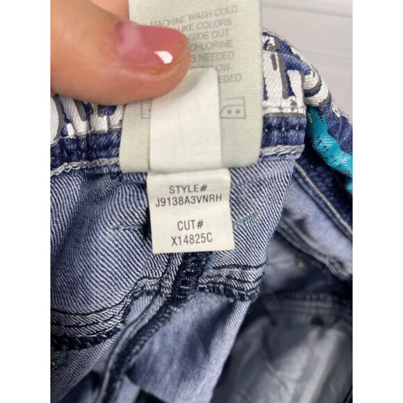 Hydraulic, Size 1/2, Y2K Denim Shorts, Low Rise, Contrast Stitching, Embroidered - Picture 7 of 8